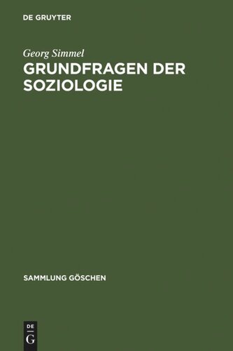 Grundfragen der Soziologie: (Individuum und Gesellschaft)