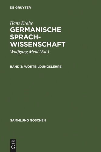 Germanische Sprachwissenschaft: Band 3 Wortbildungslehre
