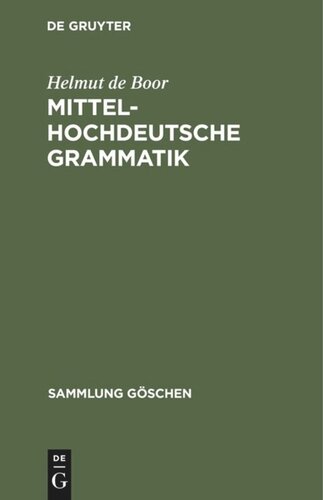 Mittelhochdeutsche Grammatik