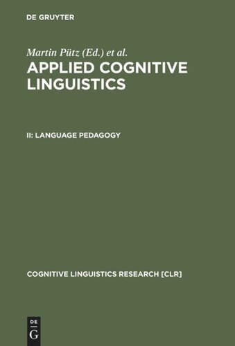 Applied Cognitive Linguistics: II Language Pedagogy