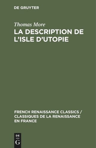 La description de l’isle d’utopie
