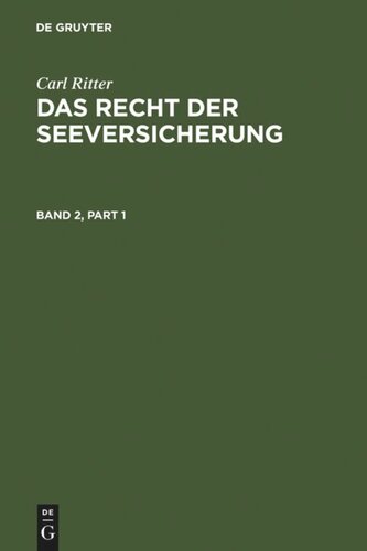 Das Recht der Seeversicherung: Band 2