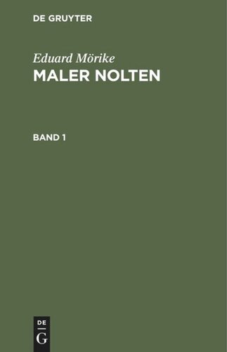 Maler Nolten: Band 1