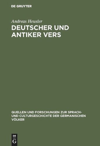 Deutscher und antiker Vers: Der falsche Spondeus und angrenzende Fragen