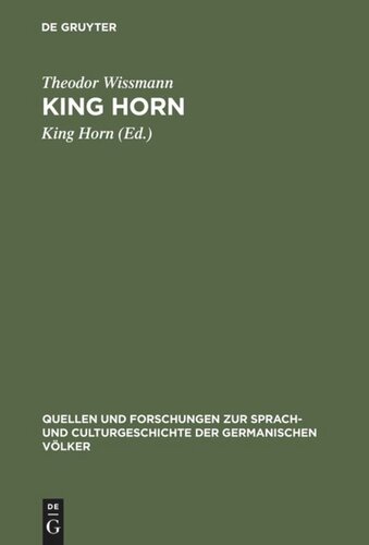 King Horn: Untersuchungen zur mittelenglischen Sprach- und Litteraturgeschichte