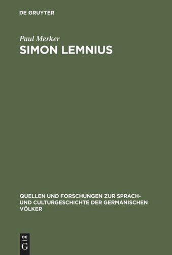 Simon Lemnius: Ein Humanistenleben