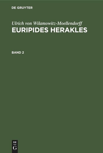 Euripides Herakles: Band 2