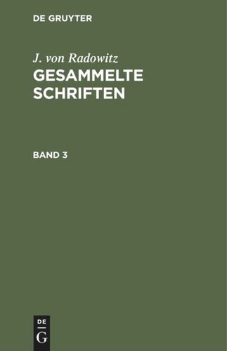 Gesammelte Schriften: Band 3