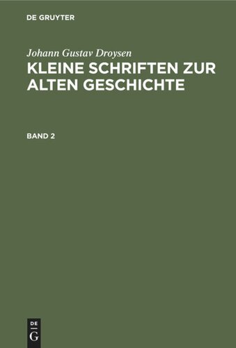 Kleine Schriften zur alten Geschichte: Band 2