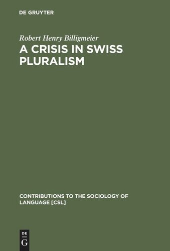 A Crisis in Swiss pluralism: The Romansh and their relations with the German- and Italian-Swiss in the perspective of a millenium