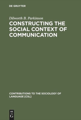 Constructing the Social Context of Communication: Terms of Address in Egyptian Arabic