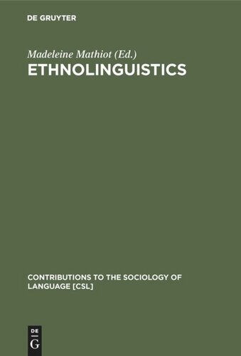 Ethnolinguistics: Boas, Sapir and Whorf Revisited