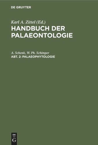 Handbuch der Palaeontologie: Abt. 2 Palaeophytologie