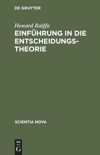 Einführung in die Entscheidungstheorie