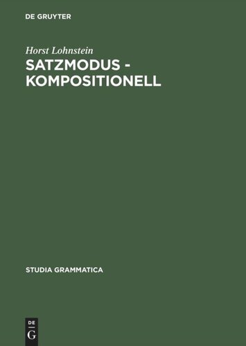 Satzmodus - kompositionell: Zur Parametrisierung der Modusphrase im Deutschen