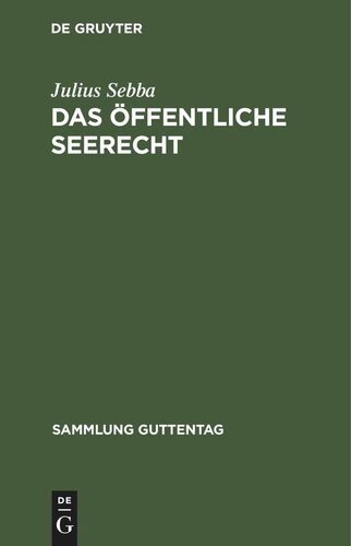 Das öffentliche Seerecht