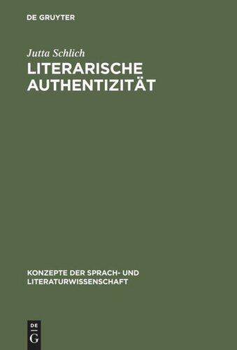 Literarische Authentizität: Prinzip und Geschichte