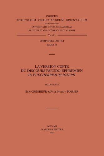 La version copte du discours pseudo-éphrémien In pulcherrimum Ioseph