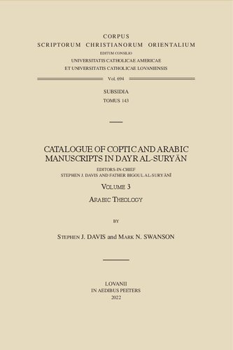 Catalogue of Coptic and Arabic Manuscripts in Dayr Al-suryan, vol. 3: Arabic Theology