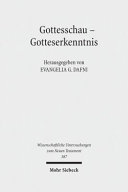 Gottesschau - Gotteserkenntnis