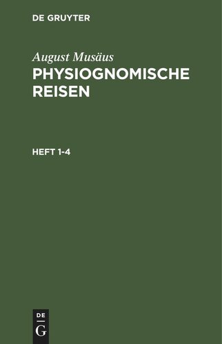 Physiognomische Reisen: Heft 1-4