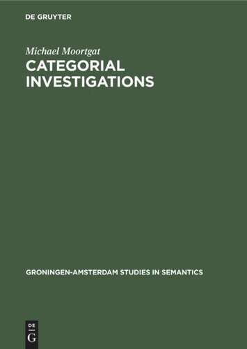 Categorial Investigations: Logical and Linguistic Aspects of the Lambek Calculus