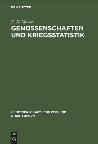 Genossenschaften und Kriegsstatistik