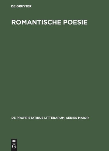 Romantische Poesie: Begriff und Bedeutung bei Friedrich Schlegel