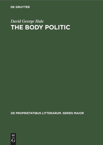 The Body Politic: A political metaphor in Renaissance English literature