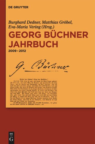 Georg Büchner Jahrbuch: Band 12 2009−2012