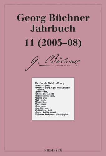 Georg Büchner Jahrbuch: Band 11 2005-2008