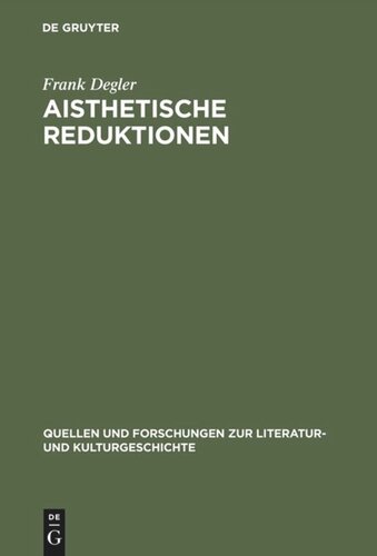 Aisthetische Reduktionen: Analysen zu Patrick Süskinds 'Der Kontrabaß', 'Das Parfum' und 'Rossini'