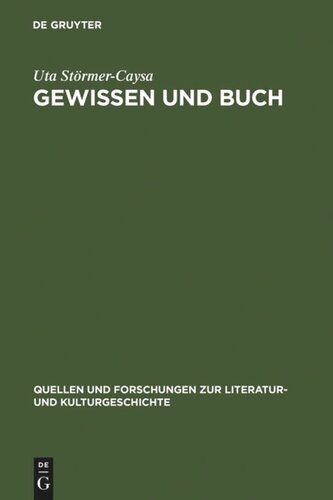 Gewissen und Buch: Über den Weg eines Begriffes in die deutsche Literatur des Mittelalters