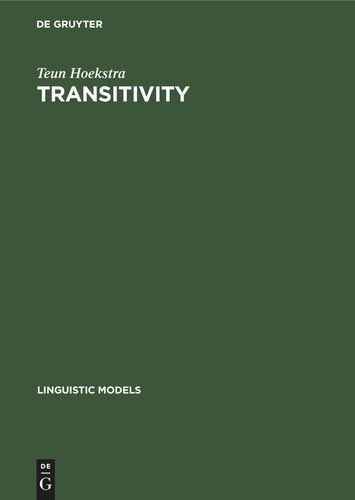 Transitivity: Grammatical relations in government-binding theory
