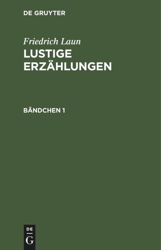Lustige Erzählungen: Bändchen 1