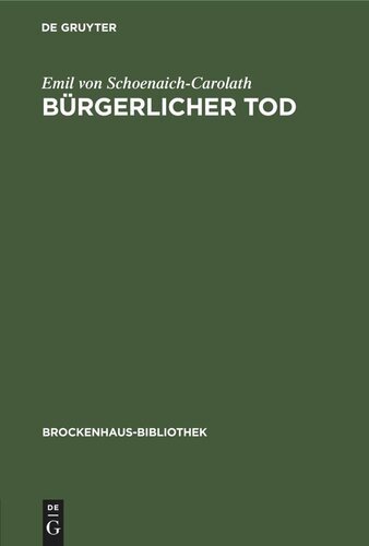 Bürgerlicher Tod