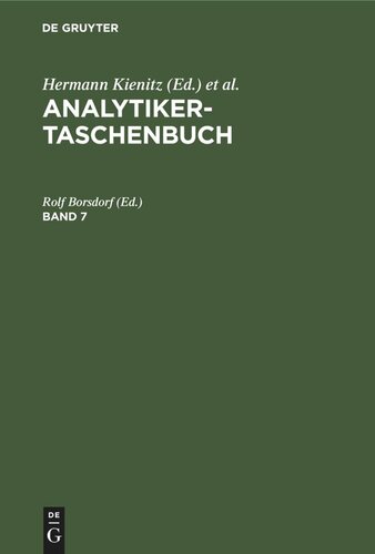 Analytiker-Taschenbuch: Band 7