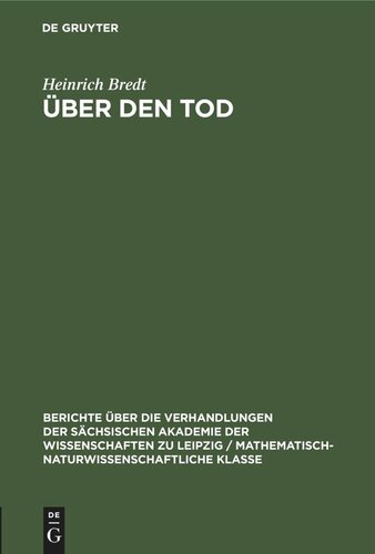 Über den Tod: Eine naturwissenschaftliche Betrachtung