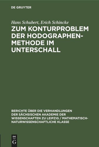 Zum Konturproblem der Hodographenmethode im Unterschall