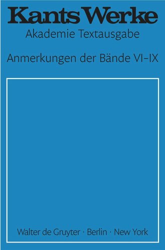 Werke: Anmerkungen der Bände VI–IX