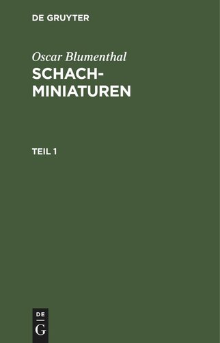 Schachminiaturen: Teil 1
