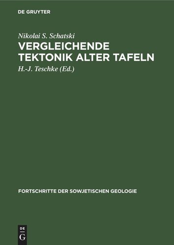 Vergleichende Tektonik alter Tafeln