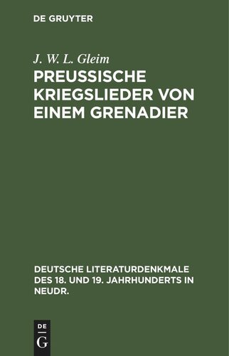 Preussische Kriegslieder von einem Grenadier