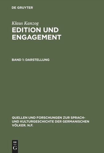 Edition und Engagement: Band 1 Darstellung
