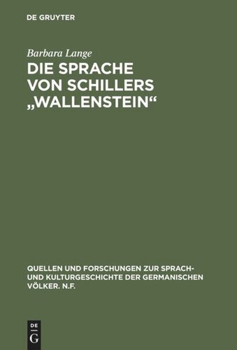 Die Sprache von Schillers 