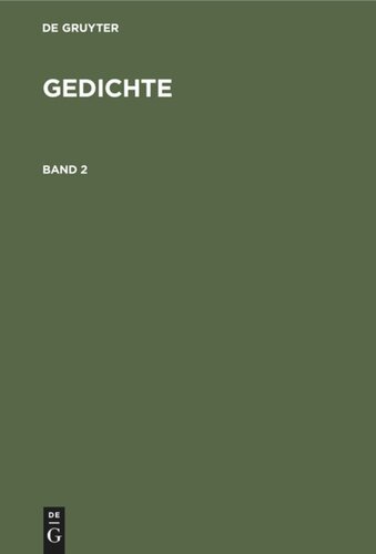 Gedichte: Band 2