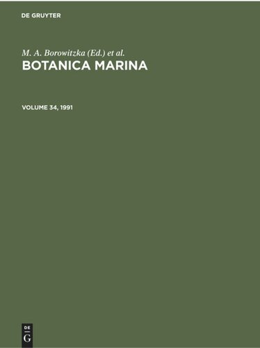 Botanica Marina: Volume 34, 1991
