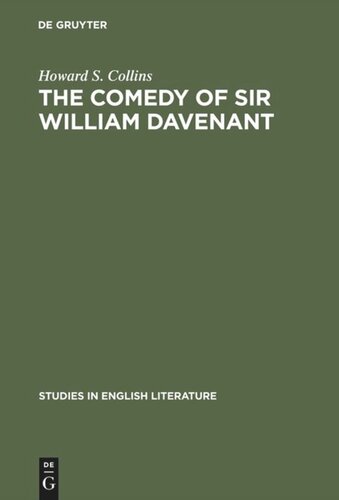 The comedy of Sir William Davenant