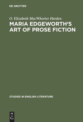Maria Edgeworth's Art of prose fiction