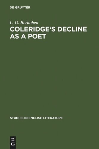 Coleridge's decline as a poet
